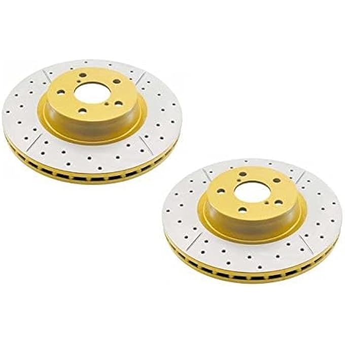 ريحني DBA DBA2001X Street Gold دوار فرامل قرصي خلفي مثقوب ومشقوق مع فتحات خلفية - Image 2