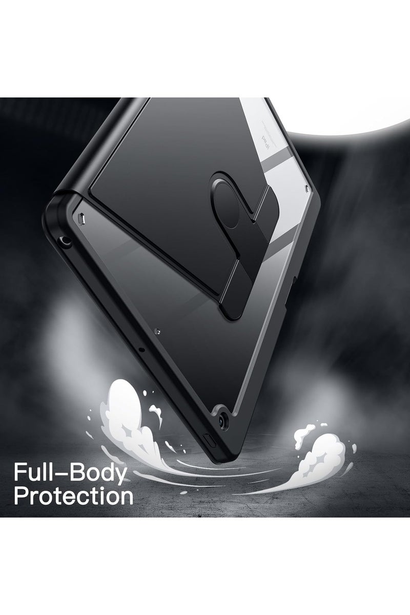 LEDIN 2 in 1 Rotating Case for iPad 7th (10.2-Inch, 2019 Model,7th Generation) with Pencil Holder,360 Degree Rotation Protective Stand Slim Cover Clear Back, Auto Wake/Sleep With Tempered Glass - Image 4