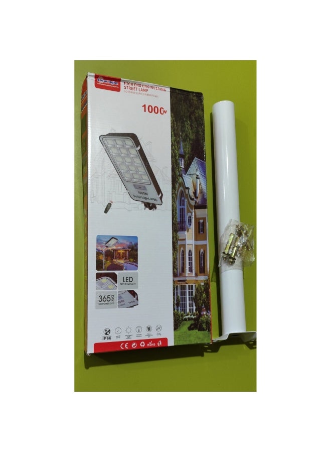 كشاف شارع شمسي 1000 واط مع جهاز تحكم عن بعد ومستشعر حركة، LED، مقاوم للماء IP66 - Image 2