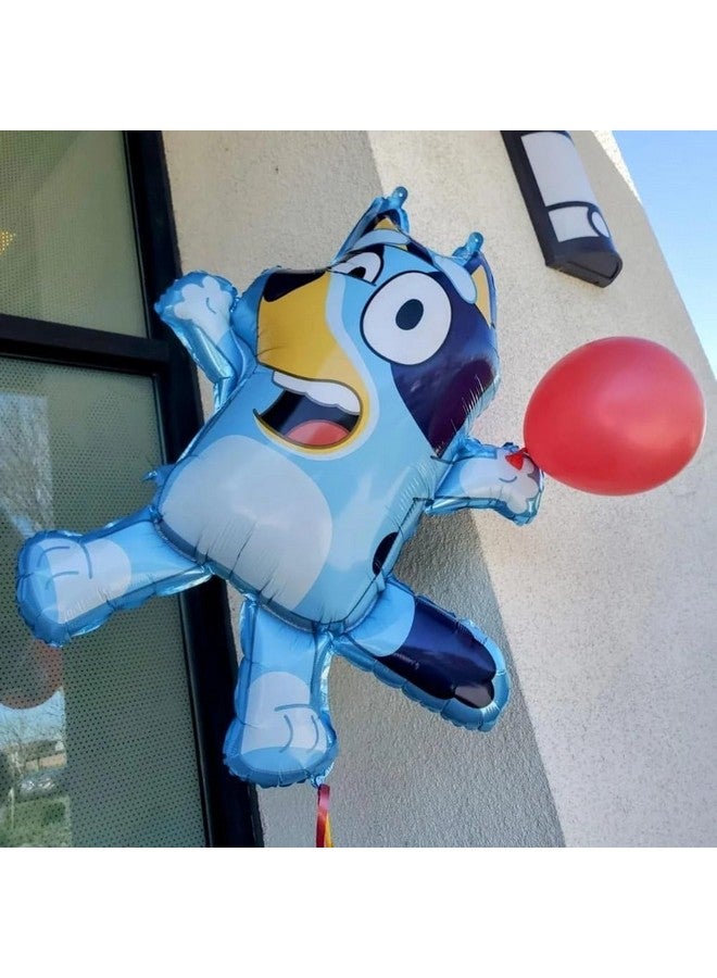 Unique Vibrant Multicolor Bluey Shaped Foil Balloon - 28", 1 Pc | Adorable, Jumbo Size for Ultimate Party Fun & Eye-catching Design - Perfect for Kids' Birthdays and Events - Image 4