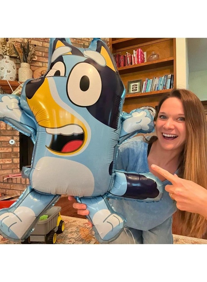 Unique Vibrant Multicolor Bluey Shaped Foil Balloon - 28", 1 Pc | Adorable, Jumbo Size for Ultimate Party Fun & Eye-catching Design - Perfect for Kids' Birthdays and Events - Image 3