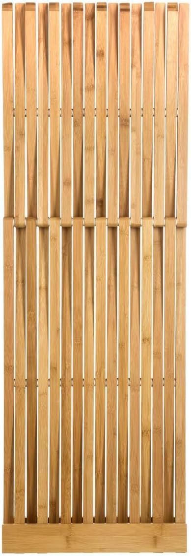 FEELING MALL Bamboo Folding Stool Portable Furniture Bench Stool Spa Bath Seat Chair | Small Dining Table and Coffee Table | Non-Slip Shower Stool,Wooden Flower Pot Stand Stool | Entryway Table - Image 4