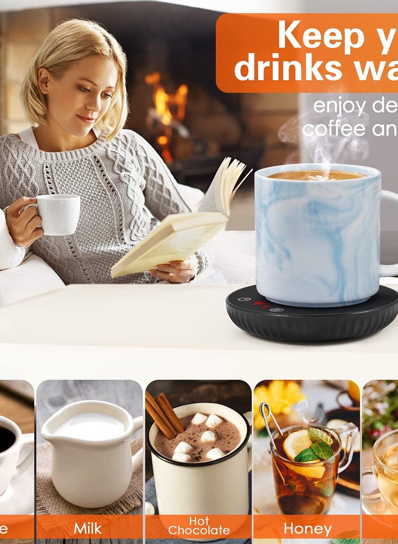 شو وو Coffee Mug Warmer with 2 Temp Settings, Auto Shut Off & 1-12H Timer - Keep Your Coffee, Tea, Milk, and Hot Beverages Warm at Home or Office Desk - Image 5