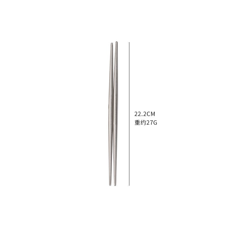 304 Stainless Steel Chopsticks Titanium Plated Set Household Japanese and Korean Style Anti-Slip Hotel Japanese Style Pointed Sushi Chopsticks Silver Sushi Chopsticks 