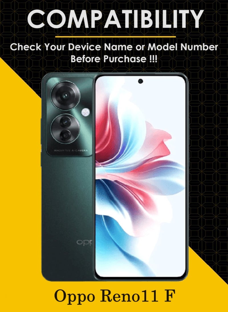 AINA Tempered Glass Screen Protector 5D Designed For Oppo Reno11 F Full Glue Edge to Edge Full Screen Coverage And Bubble Free - Image 3