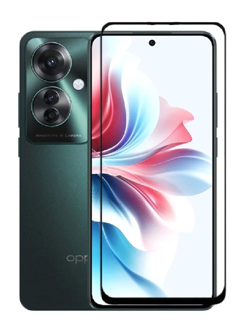 AINA Tempered Glass Screen Protector 5D Designed For Oppo Reno11 F Full Glue Edge to Edge Full Screen Coverage And Bubble Free - Image 1