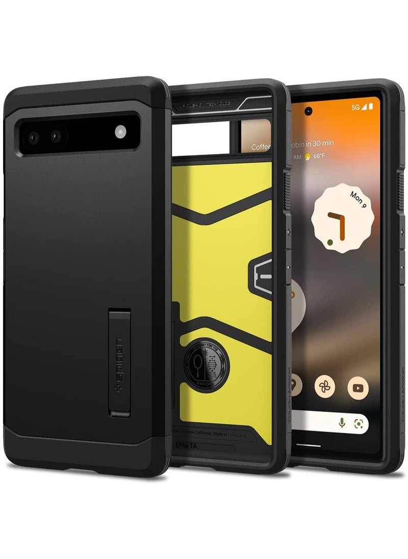 Spigen - Tough Armor Case Cover for Google Pixel 6a (2022) with Extreme Impact Foam - Black - Image 1