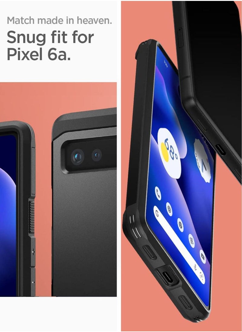 Spigen - Tough Armor Case Cover for Google Pixel 6a (2022) with Extreme Impact Foam - Black - Image 1