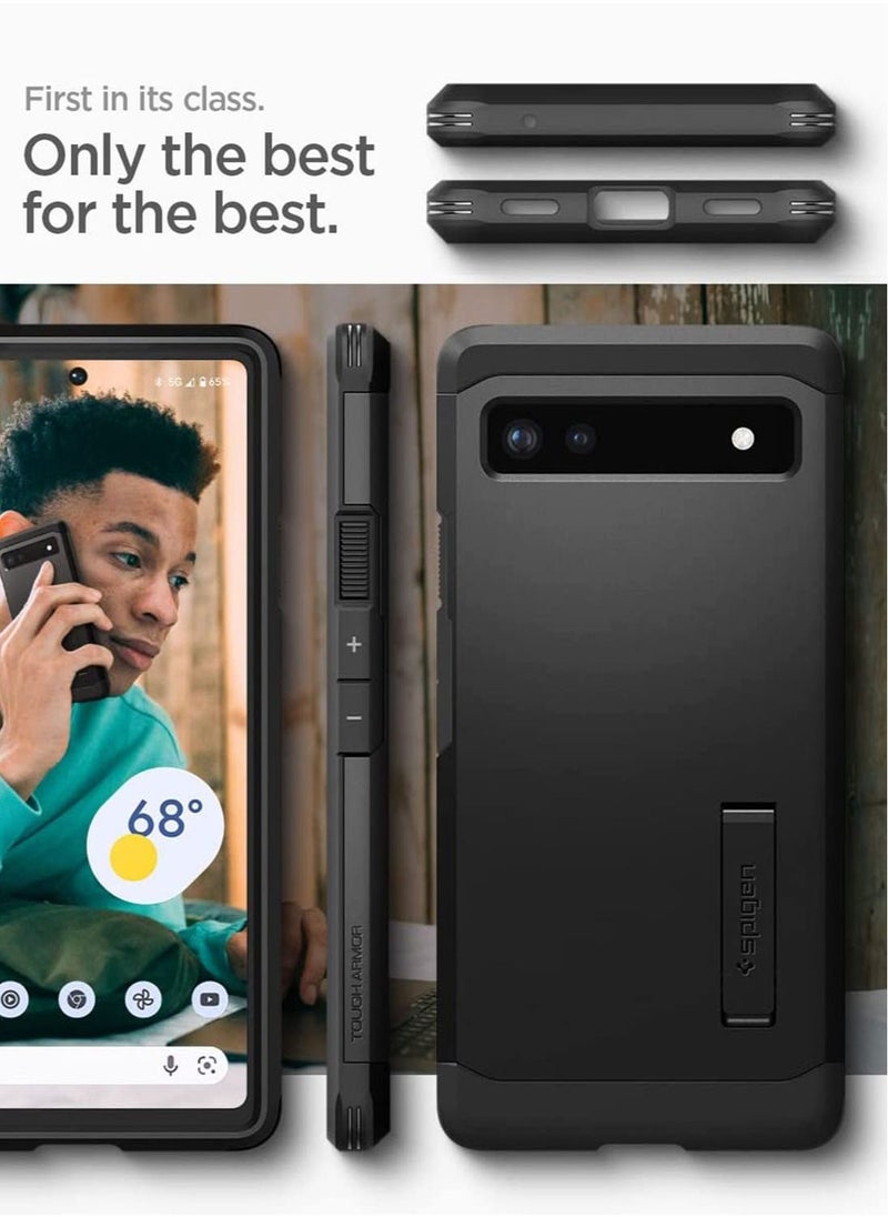 Spigen - Tough Armor Case Cover for Google Pixel 6a (2022) with Extreme Impact Foam - Black - Image 1