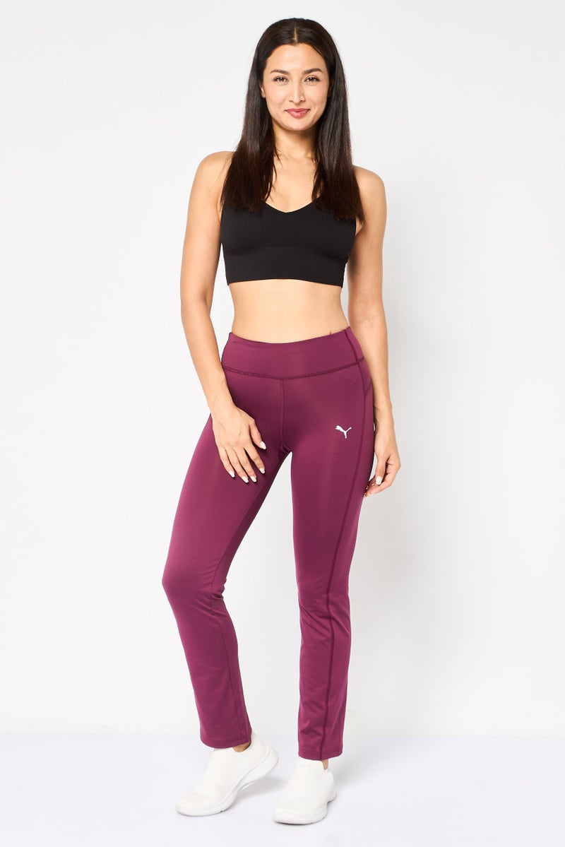 PUMA سراويل تدريب رياضية نسائية ضيقة، بورغندي - Image 3