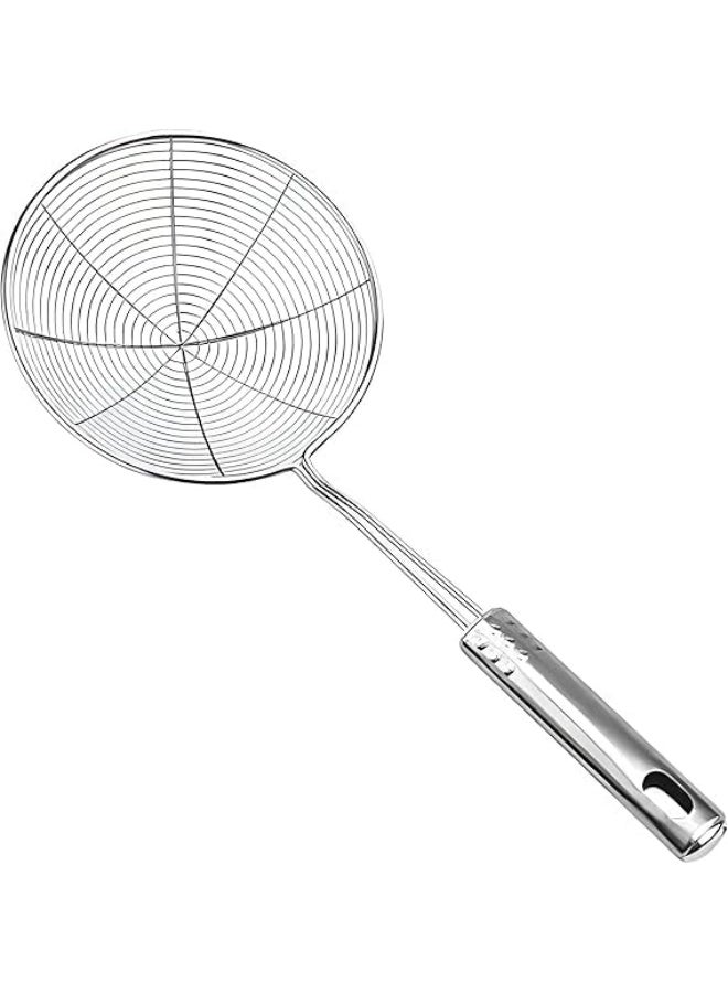 Stainless Steel Wire Strainer, Noodles Skimmer for Fries Pasta Dumplings Oil Filter - Image 2