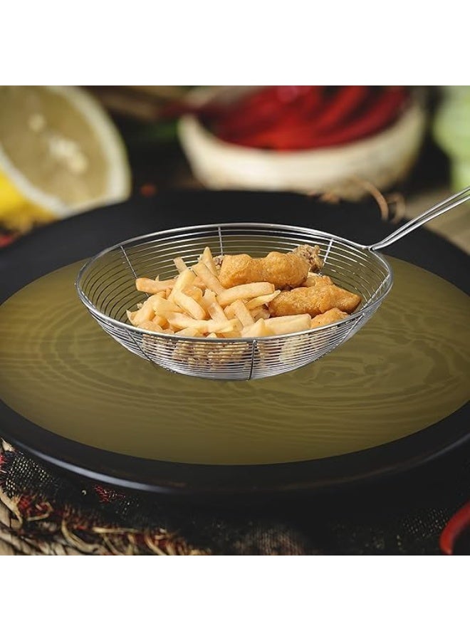 Stainless Steel Wire Strainer, Noodles Skimmer for Fries Pasta Dumplings Oil Filter - Image 3