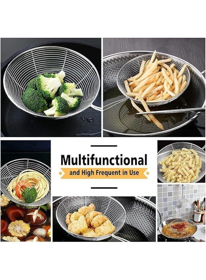 Stainless Steel Wire Strainer, Noodles Skimmer for Fries Pasta Dumplings Oil Filter - Image 4