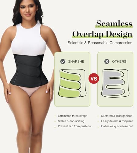 SHAPSHE Waist Trainer for Women Postpartum Recovery Wrap Waist Cincher Corset Shapewear Belly Band - Image 3