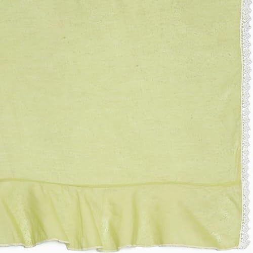 BIBA Girls PRINTED GATHERED KID(KWWHITE BLOOMS5767_GREEN_15) - Image 5