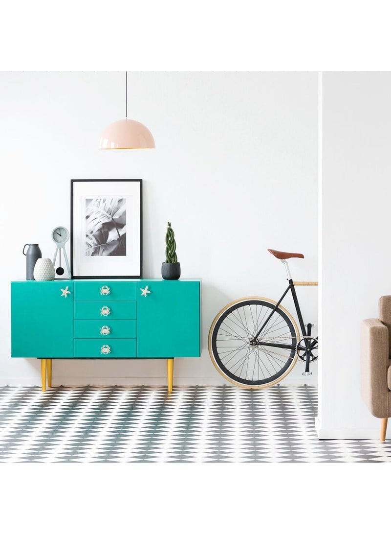 SYOSI Coastal Drawer Pulls, Ocean Seashell Starfish Crab Knobs, Nautical Sea Horse Cast Iron Cabinet Handles, Decorative Vintage Style Hardware for Dresser Cupboard Kitchen Furniture, 4 Pcs White - Image 4