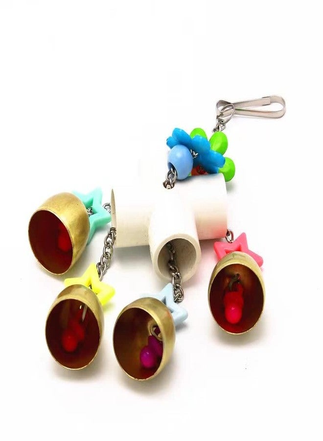 Fejapa Bird Swing Bells Toy with Bell Chewing Hanging Ring Toy Cage Bite for Pet Budgie Parakeet Cockatiel Conure Macaw African Grey Eclectus Cockatoo Finches Lovebird Quaker Parrot Finch Canary - Image 5