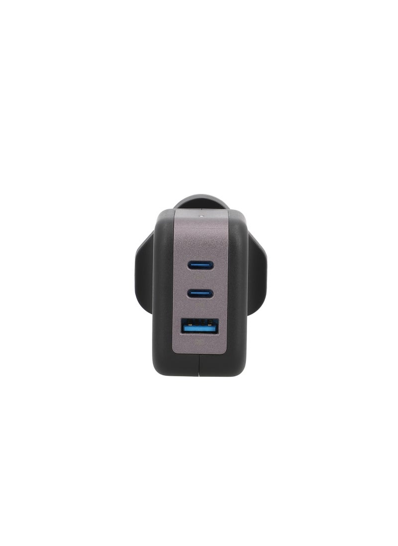Mezone 67W USB C Charger 3-Port GaN Laptop Charger, Type C Fast Charging Wall Charger UK Plug Compatible for MacBook Pro/Air, HP/Dell/Lenovo, iPad Pro/Air, iPhone 15 Series,Galaxy S24 Ultra/S23, etc - Black  - Image 2