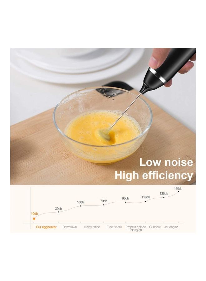 Loquat 2-Piece Milk Frother And Whisk Set Black/Silver - Image 3