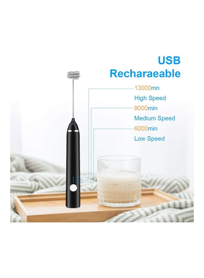 Loquat 2-Piece Milk Frother And Whisk Set Black/Silver - Image 4