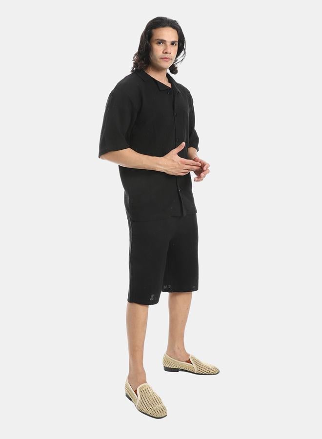 Red Circle heavy linen suit with short a43 - Image 2