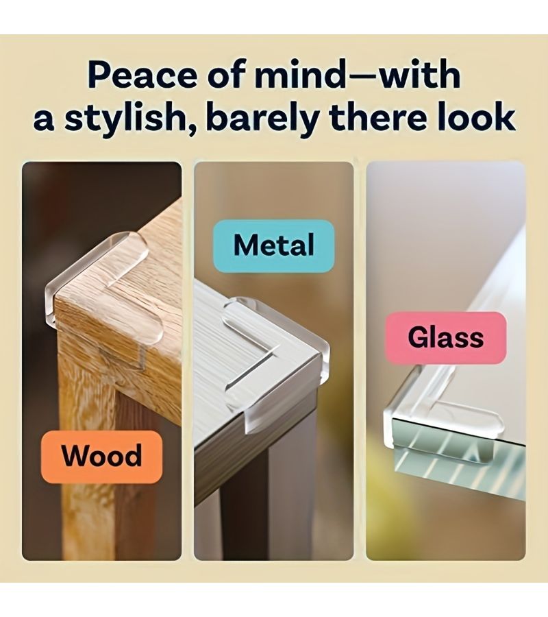 12 Pcs Clear Corner Guards High Resistant Adhesive Gel for Table Furniture Glass Cabinet - Image 3