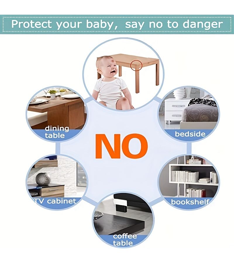 12 Pcs Clear Corner Guards High Resistant Adhesive Gel for Table Furniture Glass Cabinet - Image 4