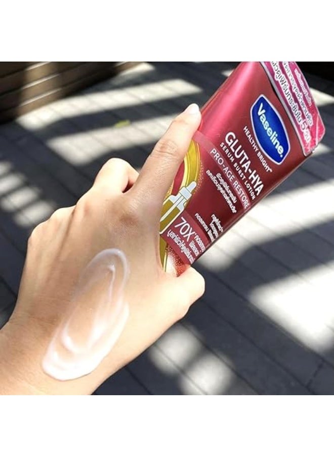 فازلين هيلثي برايت جلوتا هيا سيروم بيرست لوشن برو-إيج ريستور 300 مل - Image 5