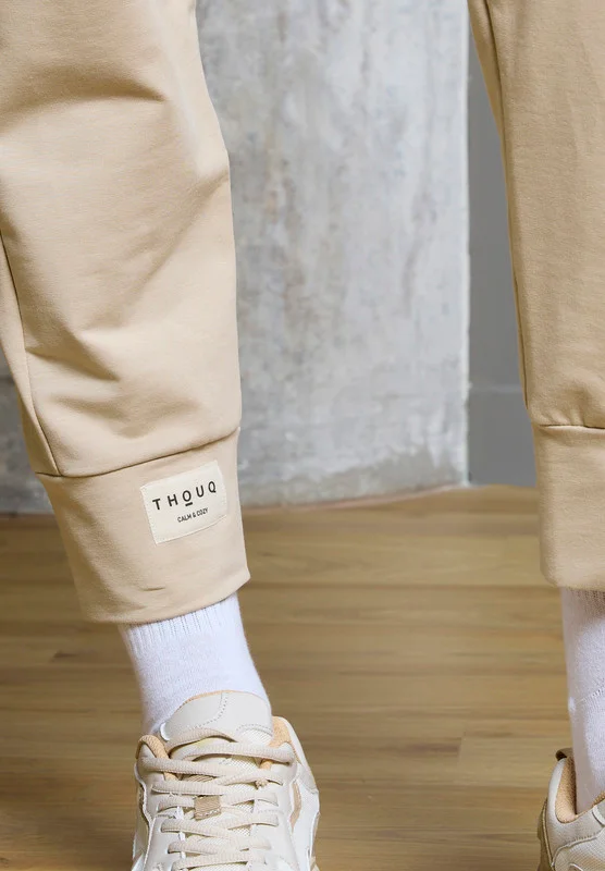 Thouq Tapered Hem Contrast Label Joggers
