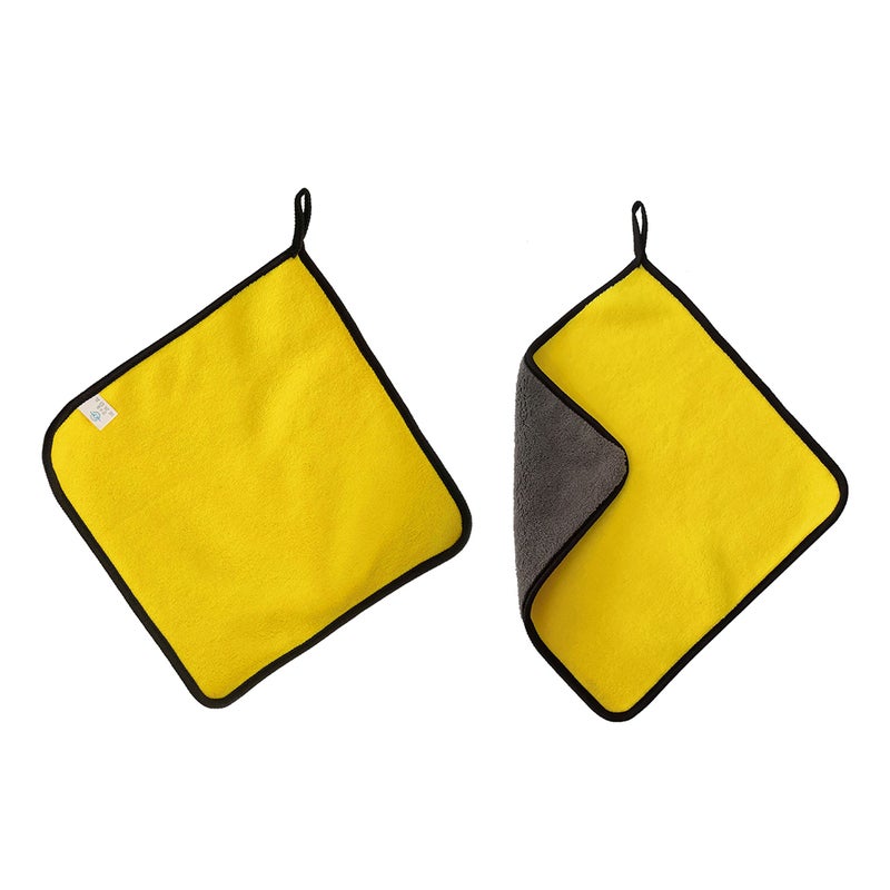 Car Wash Towel Super Absorbent Thick Microfiber Car Cleaning Cloth Detailing Towel 2pcs - Image 3