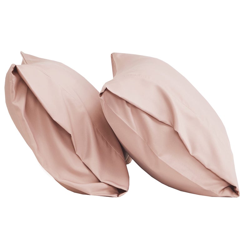 LCBD Cooling Pillow Cases Standard Size Set of 2 - Rayon Derived from Bamboo, Lotus Pink Cooling Pillow Covers for Hot Sleepers, Soft Breathable 20x26 inch Pillowcases with Envelope Closure - Image 1
