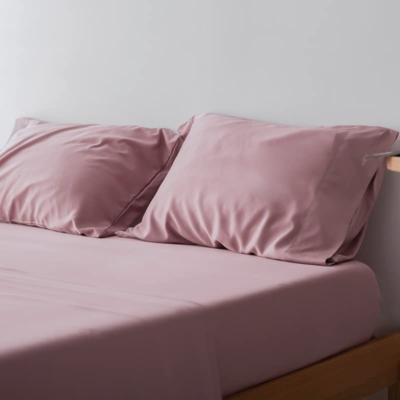 LCBD Cooling Pillow Cases Standard Size Set of 2 - Rayon Derived from Bamboo, Lotus Pink Cooling Pillow Covers for Hot Sleepers, Soft Breathable 20x26 inch Pillowcases with Envelope Closure - Image 5