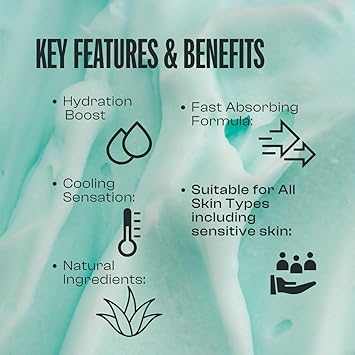 Men Rock After Shave Balm Sorbet for Men Women Fast Absorbing Body Balm for Ingrown Hair Razor Bumps Burns Relief After Shaving Waxing Fresh Melon Scent 100ml - Image 3