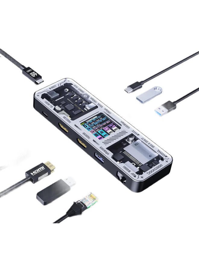 Dockcase Multi-Functional Type-C Docking Station With Screen For Macbook Apple Computer Converter Usb-C To Hdmi 8K Hd Projection Laptop Desktop Expansion Dock - Image 1