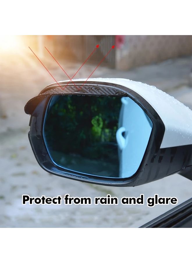 Universal Car Rearview Mirror Rain Cover 2PCS Black 6.77x2.13 Inch Rainproof Thickened - Image 4