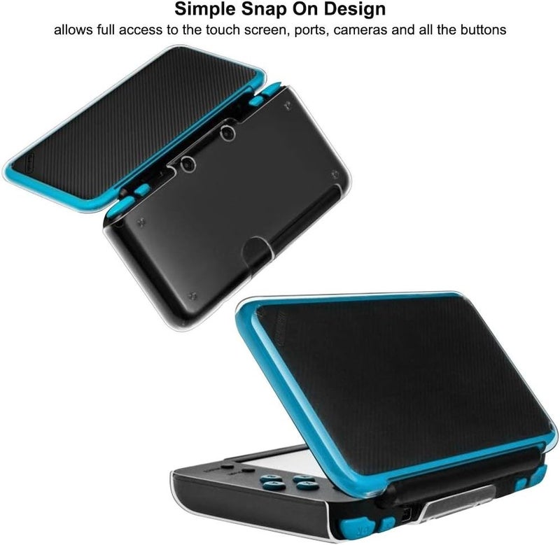 AFUNTA Hard Case Compatible New 2DS XL with 2 Packs Screen Protector, Anti-Scratch Crystal Clear Case, with 4 Pcs Tempered Glass Protective Films for Top and Bottom Screen - Image 5