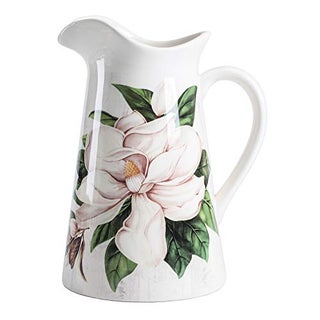 Bico Magnolia Floral Ceramic 25 Quarts Pitcher with Handle Decorative Vase for Flower Arrangements Dishwasher Safe - pzsku/Z49F3686A15085A68C15FZ/45/1749491162/7b82bdde-0e5f-4929-b303-c354e03eaeb0