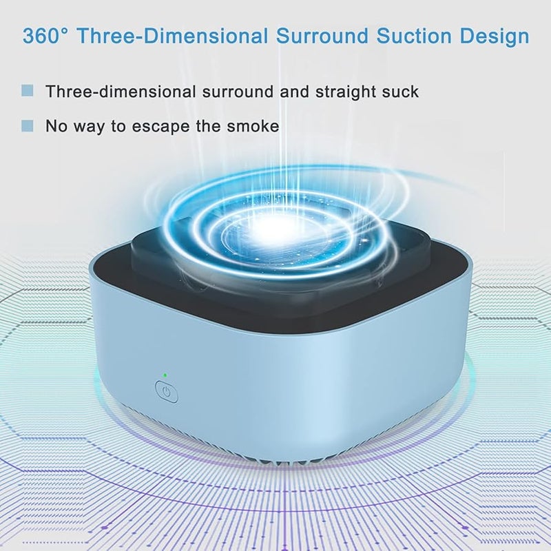 Smokeless Ashtray Air Purifier With Led Battery Indicator For Indoor Outdoor Green - Image 4