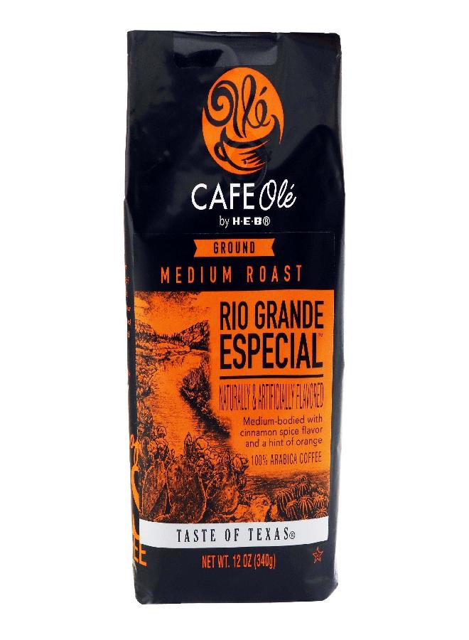 Cafe Ole HEB Cafe Ole Rio Grande Especial Ground Coffee (Pack of 2) Cinnamon Orange )12 oz (24 oz Total) - Image 2