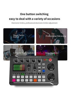 F988 Live Sound Card, Live Sound Card and Audio Interface with DJ Mixer Effects and Voice Changer, Bluetooth Stereo Audio Mixer, for YouTube Streaming - pzsku/Z49F36ECFD11C06C25016Z/45/_/1705978695/6b35599f-b658-4508-a7e7-e1733399561b