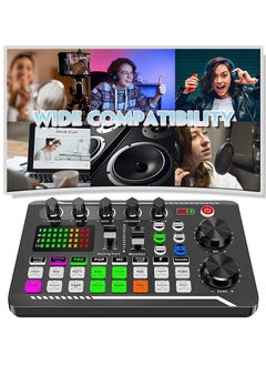 F988 Live Sound Card, Live Sound Card and Audio Interface with DJ Mixer Effects and Voice Changer, Bluetooth Stereo Audio Mixer, for YouTube Streaming - pzsku/Z49F36ECFD11C06C25016Z/45/_/1720237332/d3a8bf1a-f4fa-4138-aa22-9de5fa52092d