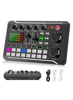 F988 Live Sound Card, Live Sound Card and Audio Interface with DJ Mixer Effects and Voice Changer, Bluetooth Stereo Audio Mixer, for YouTube Streaming - pzsku/Z49F36ECFD11C06C25016Z/45/_/1720237384/4fdf5281-a157-4a3f-b776-b2bff10ecbd0