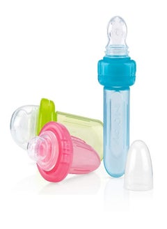 Nuby EZ Squee-Z Silicone Self Feeding Baby Food Dispenser - Colors May Vary (Count of 2)  - Image 1