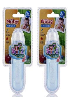 Nuby EZ Squee-Z Silicone Self Feeding Baby Food Dispenser - Colors May Vary (Count of 2)  - Image 4