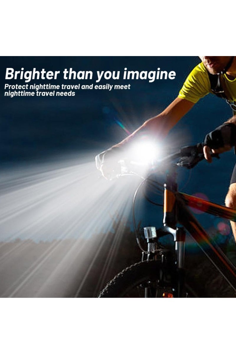 CMGTYYD Mountain Bike Electronic Horn Bell, New Electric Night Cycling Flashlight Accessories, IPX5 Waterproof, 110 dB Loud Alarm with USB Rechargeable Mountain Electronic Horn Light - Image 2