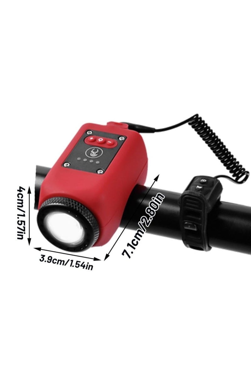 CMGTYYD Mountain Bike Electronic Horn Bell, New Electric Night Cycling Flashlight Accessories, IPX5 Waterproof, 110 dB Loud Alarm with USB Rechargeable Mountain Electronic Horn Light - Image 3