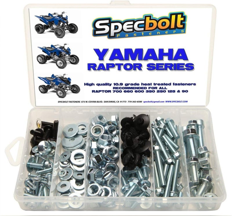 Specbolt Fasteners 150pc Bolt Kit for Yamaha Raptor Series ATV Maintenance
