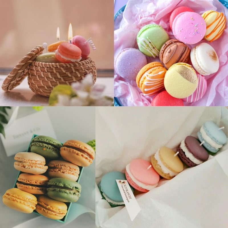 Skytail 5pc Silicone Biscuit Candle Molds Wafer Cookie Shape for Candle Making Cookie Candle Moulds Fondant Biscuit Tray Mini Food Wax Melts Epoxy Resin Casting DIY Cake Decor Candy Cupcake Topper - Image 5