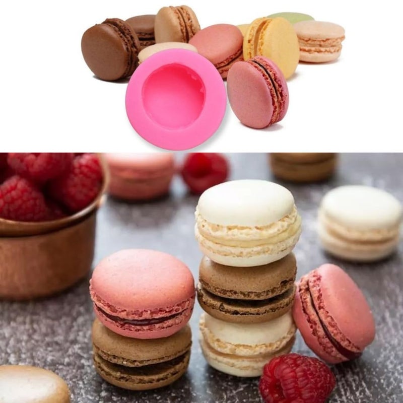 Skytail 5pc Silicone Biscuit Candle Molds Wafer Cookie Shape for Candle Making Cookie Candle Moulds Fondant Biscuit Tray Mini Food Wax Melts Epoxy Resin Casting DIY Cake Decor Candy Cupcake Topper - Image 3