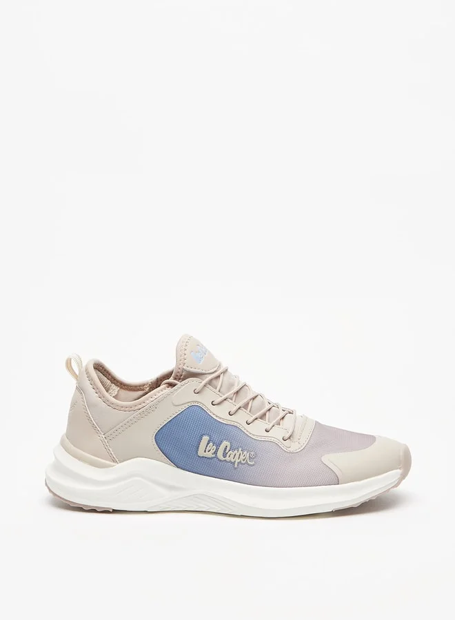 Lee Cooper Women's Colourblock Low Ankle Sneakers with Lace-Up Closure